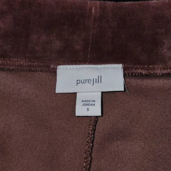 J Jill Pure Jill Womens Brown Velour Track Pants Small - Picture 3 of 4